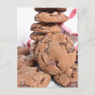 Fotografie Gingerbrood Chocolate Cookies Briefkaart