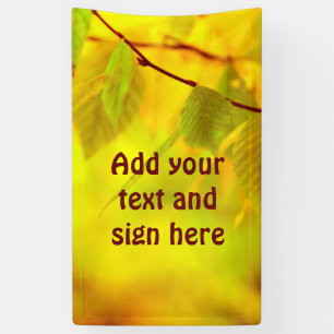 Fotografie - herfstbeukenbladeren + uw ideeën spandoek
