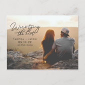 Fotografie Het binden van de Knot sparen de Data Aankondigingskaart (Voorkant)