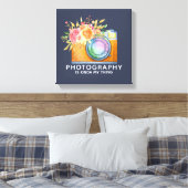 Fotografie is Kinda My Thing Waterverf Camera Canvas Afdruk (Insitu (Slaapkamer))