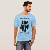 Fotografie is mijn ding blauw t-shirt (Voorkant volledig)