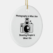 Fotografie is wie ik ben keramisch ornament (Rechts)