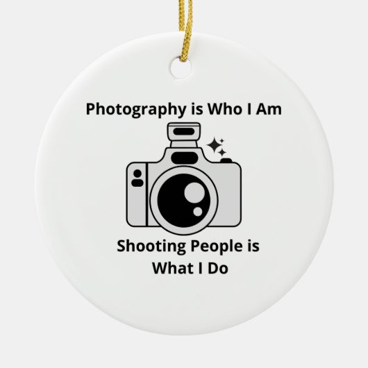 Fotografie is wie ik ben keramisch ornament (Voorkant)