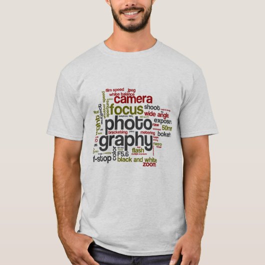 Fotografie Jargon Tekstcollage T-shirt (Voorkant)