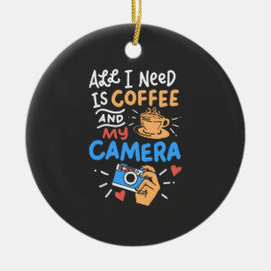Fotografie - Koffie en camera Keramisch Ornament