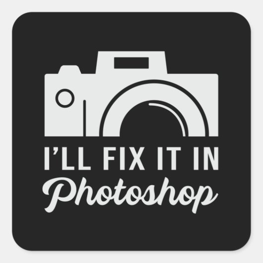 Fotografie Lens camera Funny Gift Vierkante Sticker (Voorkant)