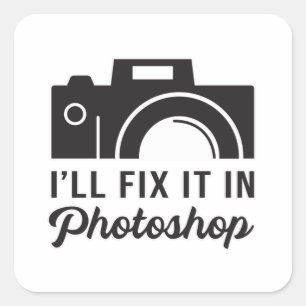 Fotografie Lens Funny Gift Idee Vierkante Sticker