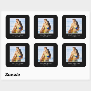 Fotografie-Lijst, aangepaste foto - op maat gemaak Vierkante Sticker