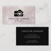 Fotografie logo op faux glitter visitekaartje (Voorkant / Achterkant)
