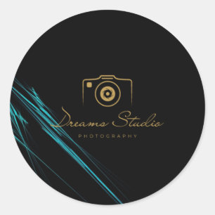 Fotografie logo ronde sticker