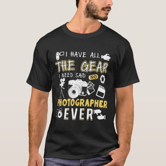 Fotografie Lover Gift Tee Shirt Grappige Camera Fo (Voorkant)