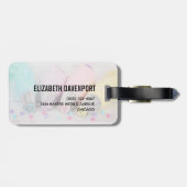 Fotografie met gekleurde afsluiter bagagelabel (Achterkant horizontaal)