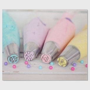 Fotografie met gekleurde afsluiter cadeaupapier