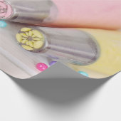 Fotografie met gekleurde afsluiter cadeaupapier (Hoek)