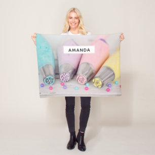 Fotografie met gekleurde afsluiter fleece deken