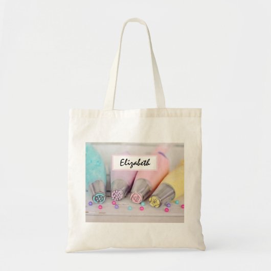 Fotografie met gekleurde afsluiter tote bag (Voorkant)