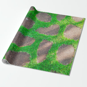 Fotografie met hoge hoek van het grasveld cadeaupapier