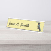 Fotografie met ruby-Throated Hummingbird Bureau Naambordje (Voorkant)