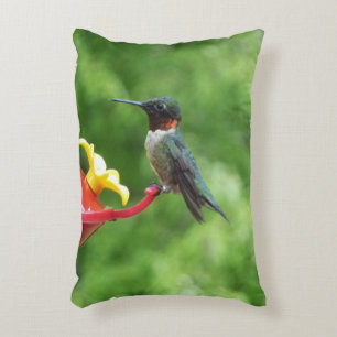 Fotografie met ruby-Throated Hummingbird Decoratief Kussen