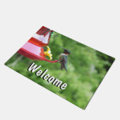 Fotografie met ruby-Throated Hummingbird Deurmat (Schuin)