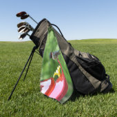 Fotografie met ruby-Throated Hummingbird Golfhanddoek (Groen)