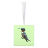 Fotografie met ruby-Throated Hummingbird Kubus Ornament (Rechts)
