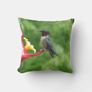 Fotografie met ruby-Throated Hummingbird Kussen
