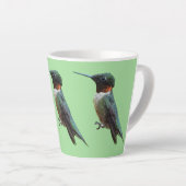 Fotografie met ruby-Throated Hummingbird Latte Mok (Rechterhoek)