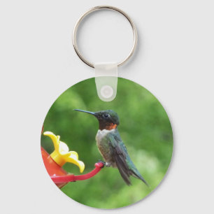 Fotografie met ruby-Throated Hummingbird Sleutelhanger