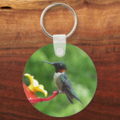 Fotografie met ruby-Throated Hummingbird Sleutelhanger (Voorkant)