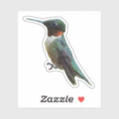 Fotografie met ruby-Throated Hummingbird Sticker (Vel)