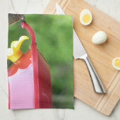 Fotografie met ruby-Throated Hummingbird Theedoek (Quarter Fold)