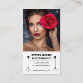 Fotografie | Model met Roos | Aangepaste foto toev Visitekaartje (Voorkant)