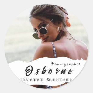 Fotografie Moderne Minimale Eenvoudige Foto Classi Ronde Sticker