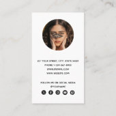 Fotografie Moderne minimale eenvoudige foto QR-cod Visitekaartje (Achterkant)