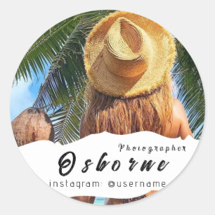 Fotografie Moderne Minimale Eenvoudige Foto Ronde Sticker