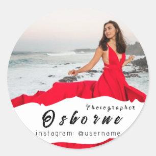 Fotografie Moderne Minimale Eenvoudige Foto Ronde Sticker