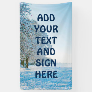 Fotografie - mooie Winter Park + jouw ideeën Spandoek