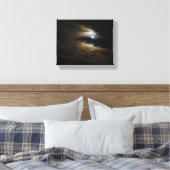 Fotografie Moonlit Clouds Night Sky Canvas Afdruk (Insitu (Slaapkamer))