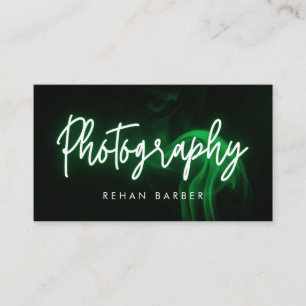 Fotografie Neon Groen Visitekaartje
