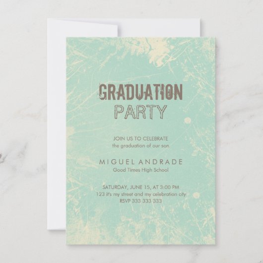 Fotografie op school Groene Grunge Kaart (Voorkant)