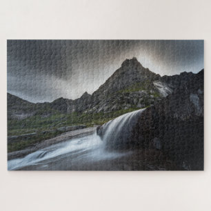 Fotografie over het watervallandschap legpuzzel