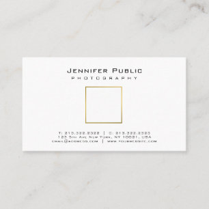 Fotografie Plain Elegant Gold Kijk fotograaf Visitekaartje