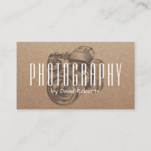 Fotografie Professionele Camera Rustieke Kraft Visitekaartje