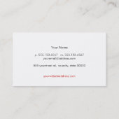 Fotografie Red Circle Monogrammed Logo Black Visitekaartje (Achterkant)