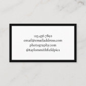  Fotografie Signature Camera Visitekaartje (Achterkant)