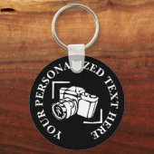 Fotografie-Sleutelhanger met fotocamera-logo Sleutelhanger (Voorkant)