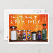 Fotografie "Spaar de smaak van creativiteit" Briefkaart (Voorkant / Achterkant)