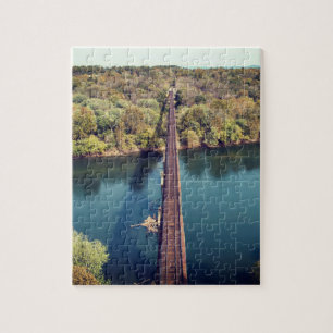 Fotografie Spoorwegspoor Schilderachtig Legpuzzel