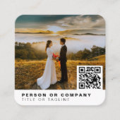 Fotografie Stijlvolle fotograaf QR Code Vierkante Visitekaartje (Voorkant)